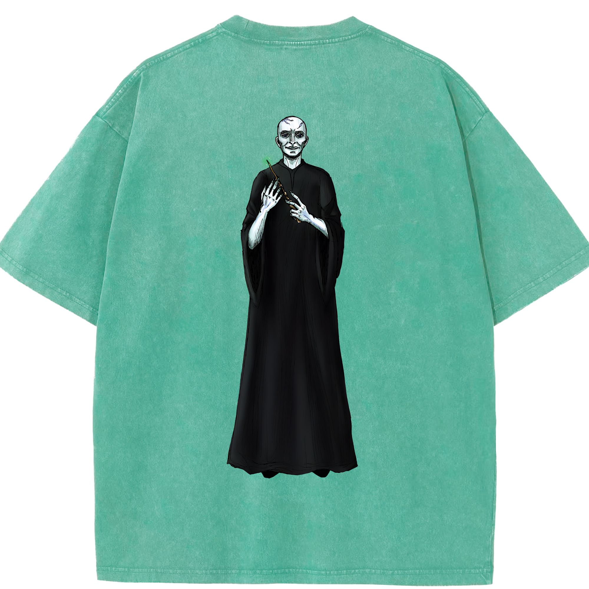 （画像用） Harry Potter ハリー・ポッターシリーズ 綿100% ヴィンテージ風 半袖Tシャツ（背面プリント）